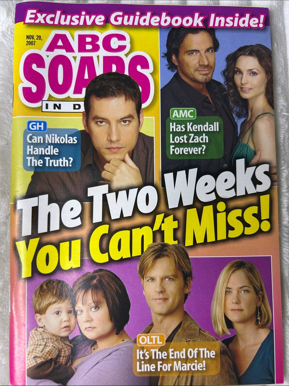 11/20/2007 Vintage ABC Soaps In Depth Magazine - Volume 11 Issue 47
Exclusive